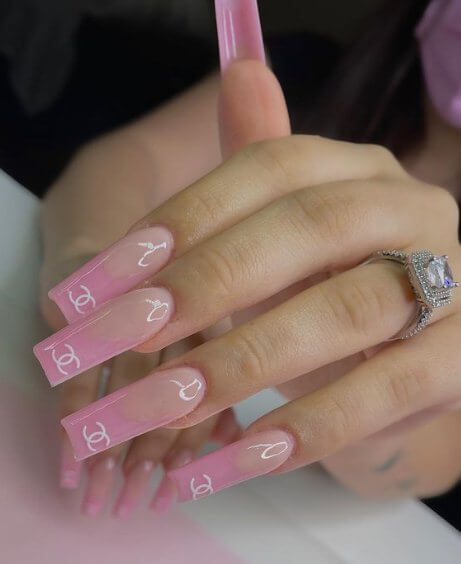 29 Awesome Tapered Square Acrylic Nails To Copy In 2022 - Ankarastyle