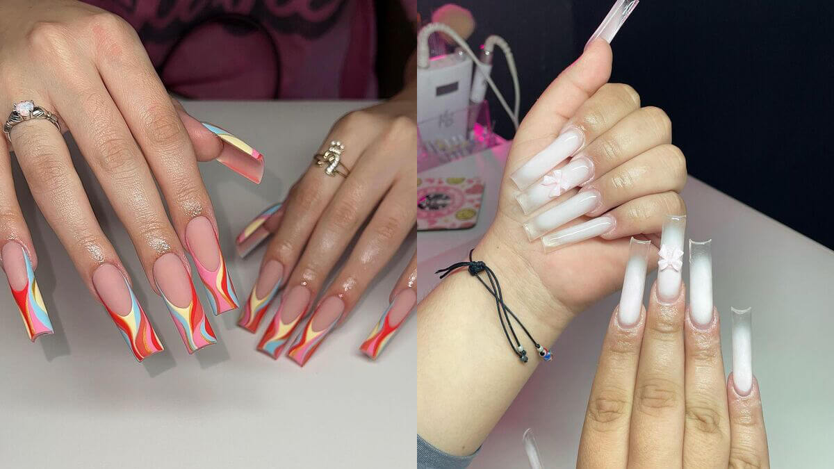 29 Awesome Tapered Square Acrylic Nails To Copy In 2024
