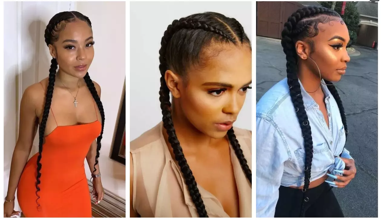 Braids Of Africa Hair Extensions and Weaves on X: Blonde and Black two  cornrow / Dutch braids with hair extensions. #braidsofafrica💯   / X