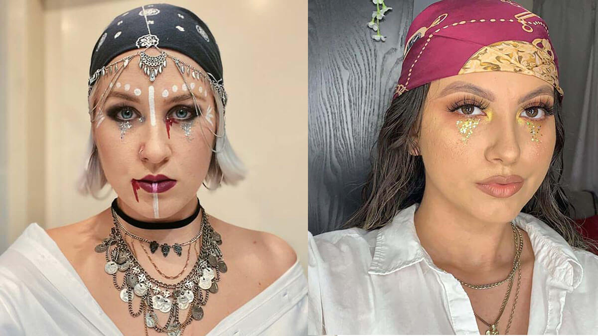 Scary Female Pirate Makeup For Halloween