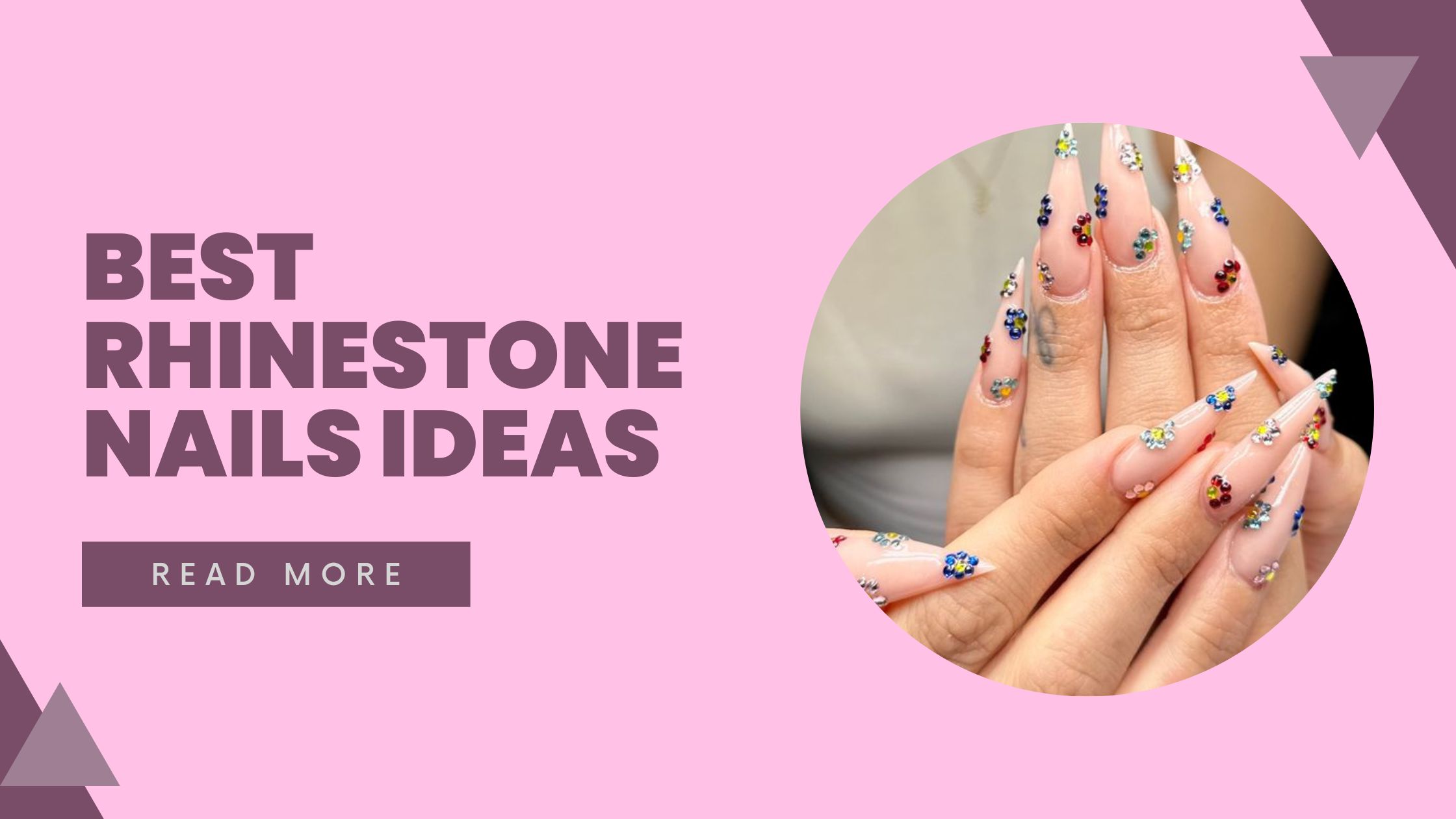 23 Best Rhinestone Nails Ideas To Be Glam In 2024